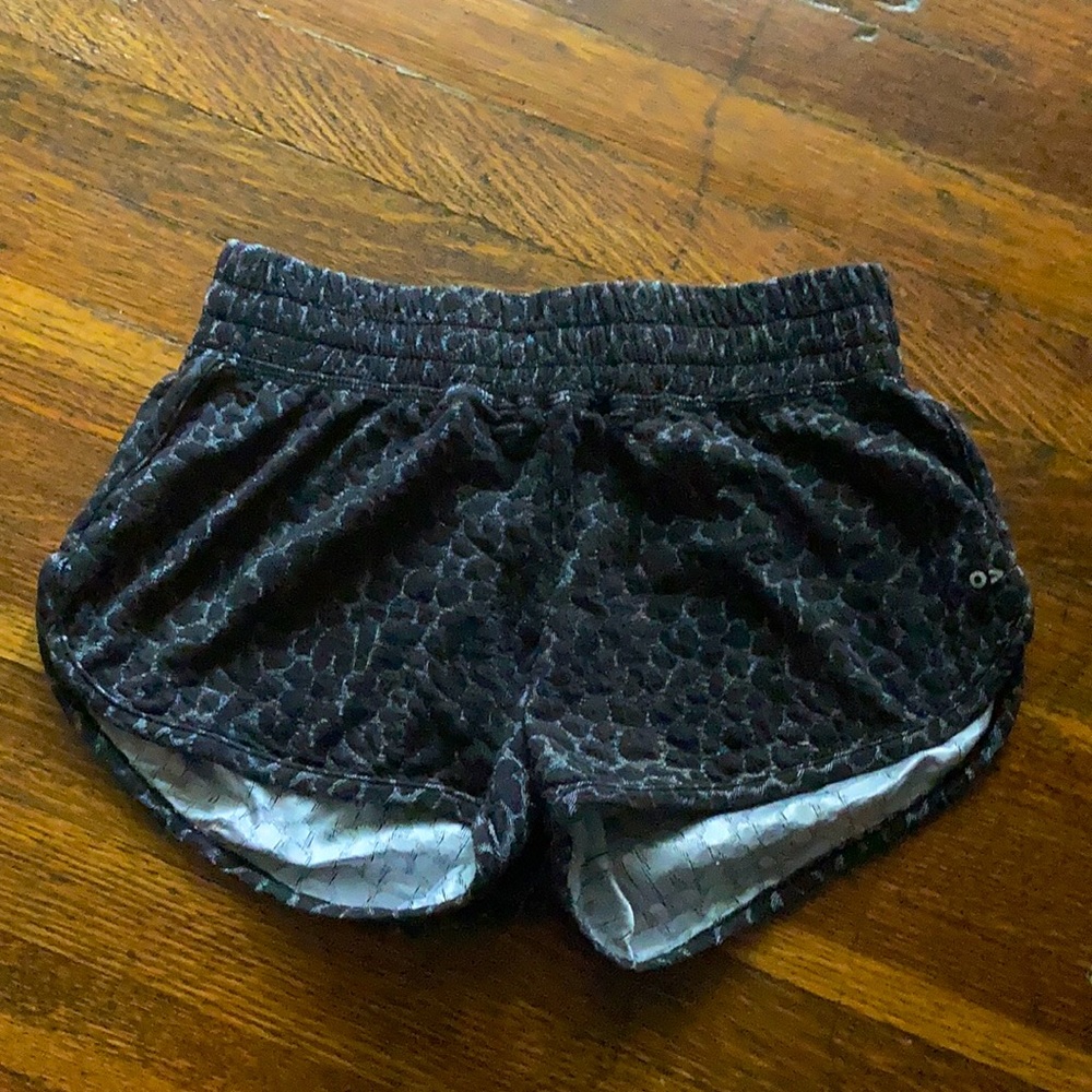 Outdoor Voices Black Patterned Athletic Shorts